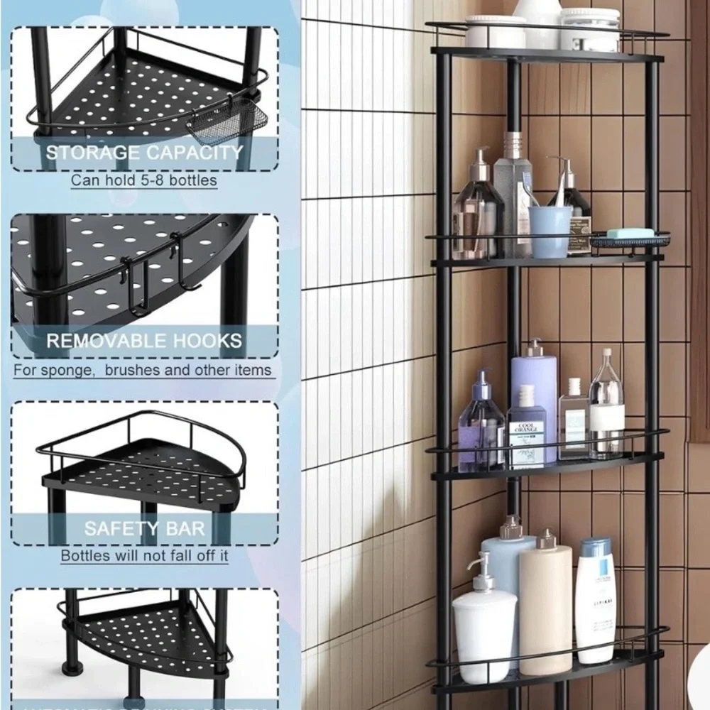 Never Opened Black Corner Shower Caddy Storage Shelf